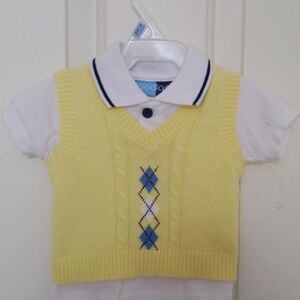 Good Lad Yellow Vest and Shirt